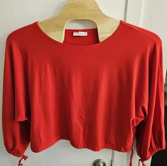 Bryn Walker Gianna Long Sleeve Shirt in Zinnia Medium - Picture 2 of 7